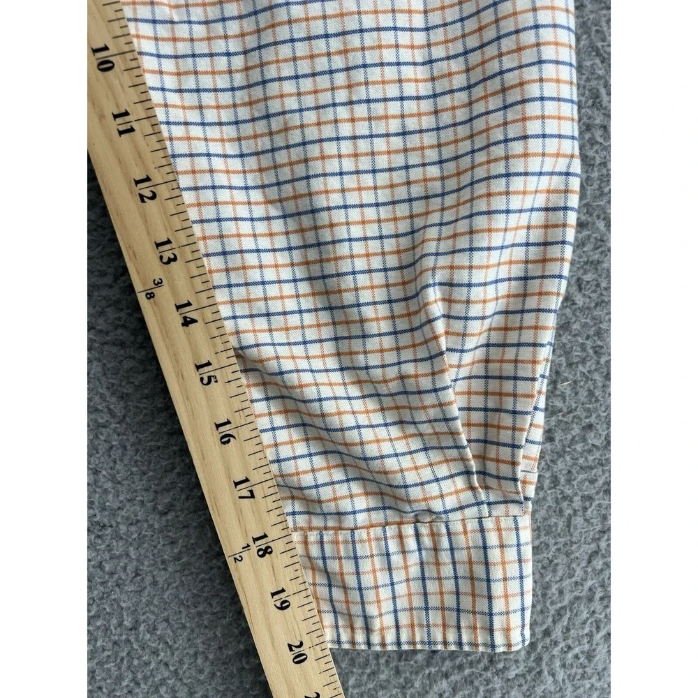 Polo Ralph‎ Lauren Shirt Mens 16.5 Classic Fit Tattersall Check Flesh Pony